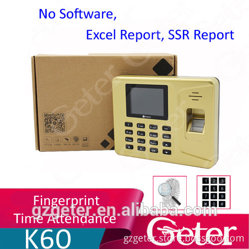 2.8 Color TFT LCD 65000 real time attendance with password
